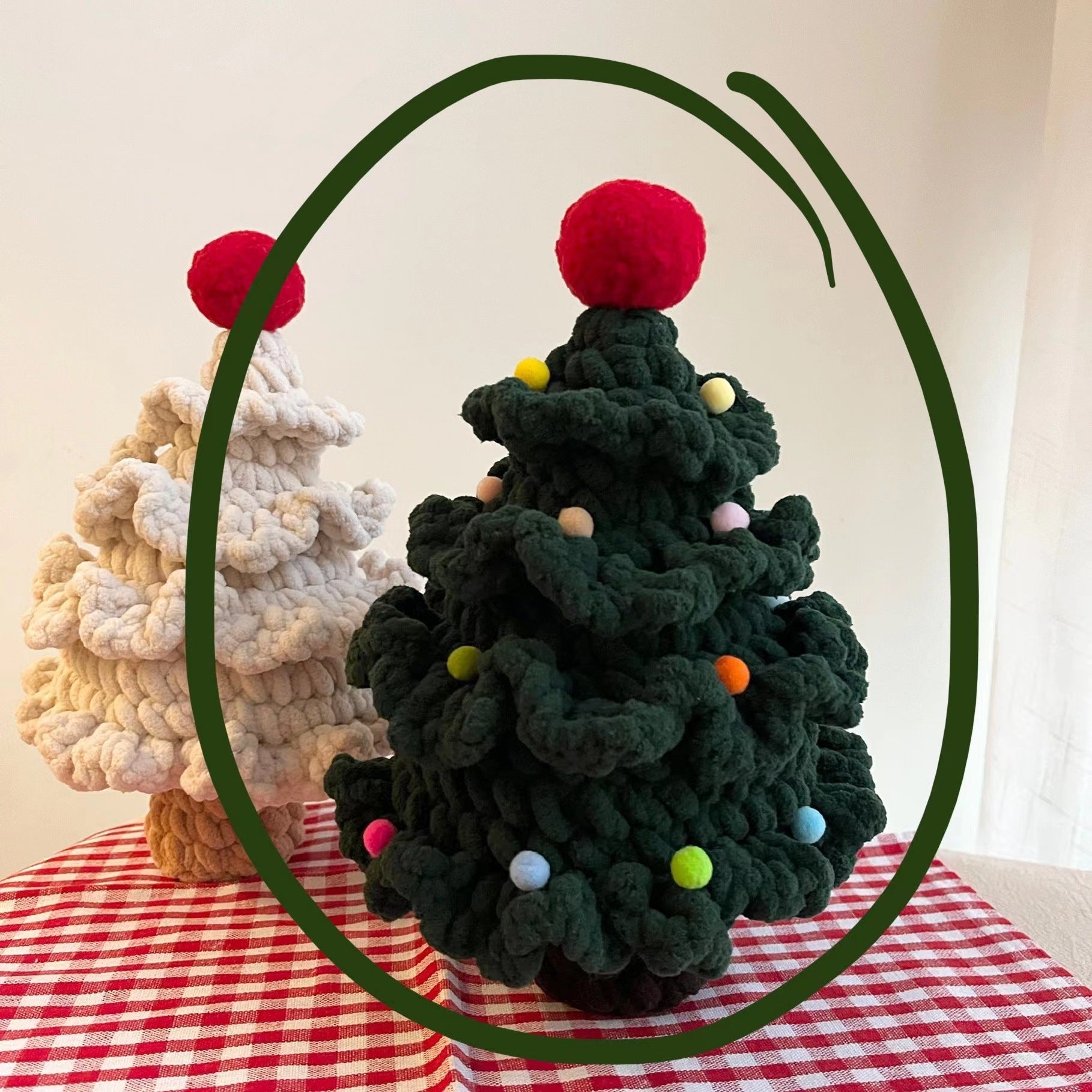 Crochet Creative Knitting Christmas Tree Festival Atmosphere Props