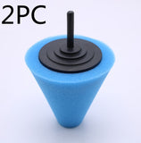 Car wheel polishing disc detail polishing wheel in the net steel ring polishing sponge plate with 6MM handle cone sponge wheel