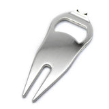 Golf Putting Green Fork Metal Ball Yoke Bottle Opener Ball Marking Turf Tool Gift Black Green