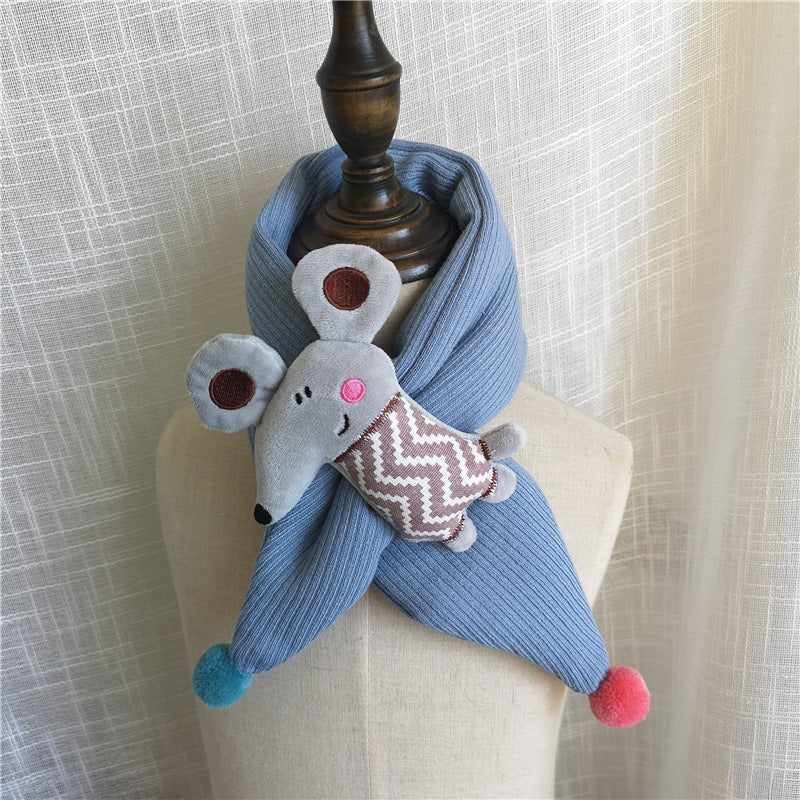 Cartoon Baby Bib Boys And Girls Cross Quilted