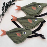 Children's Parent-child Green Fish Style Crossbody Bag