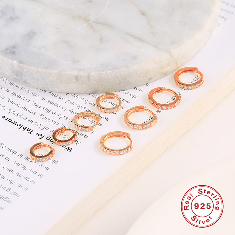 Diamond Mini Round Small Ear Ring Earrings