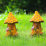 Resin Solar Lamp Decoration Tree House Lamp Outdoor Garden Lawn
