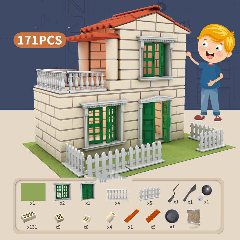 Children's Brick Building Villa Building House Toys