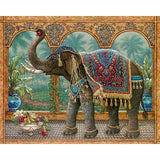 Full Square 5D DIY Diamond Painting Gray Elephant Crystal Embroidery Cross Stitch Needlework Mosaic Painting Decor Gift KBL