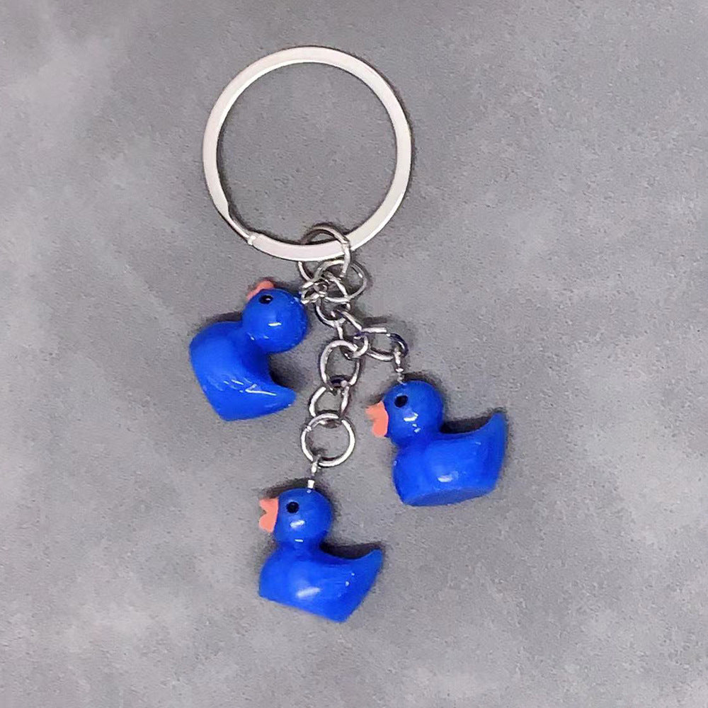 Simple Resin Small Yellow Duck Keychain Animal Pendant Duck Pendant Key Chain Accessories For Women