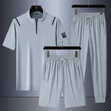 Casual Ice Silk Quick-drying Three-piece Suit For Men