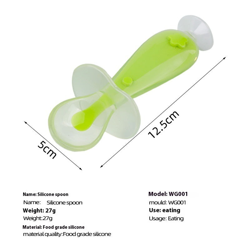 Baby Silicone Spoon Soft Head Feeding Soup Food Supplement Spoon