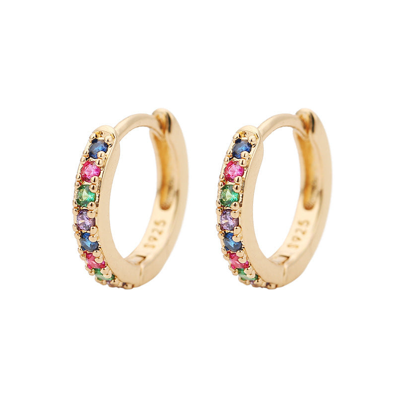 Diamond Mini Round Small Ear Ring Earrings
