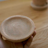 Handmade Small Pottery Pot With Tray Pottery Clay Breathable Flowerpot