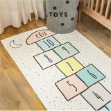 Nordic Style Digital Checkered Carpet Hopscotch Game Mat
