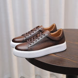 Top Layer Cowhide Men's Shoes Black Commute Leisure