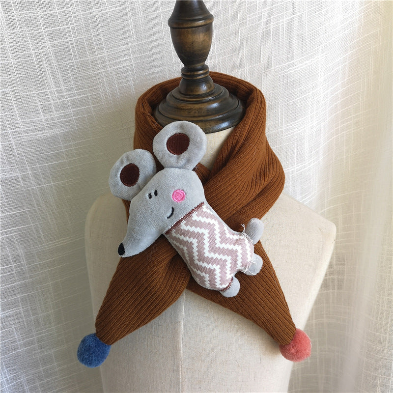 Cartoon Baby Bib Boys And Girls Cross Quilted