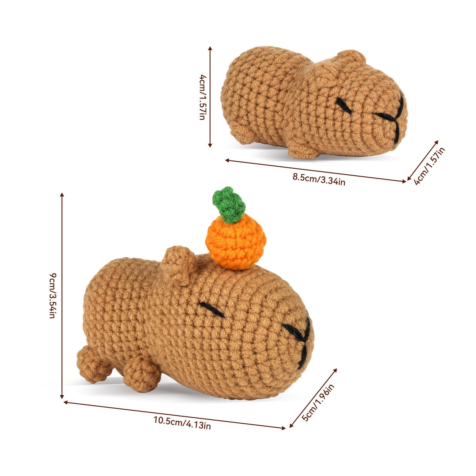 Doll Capybara Handmade Diy Knitting Crochet Kit Material Package