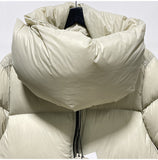 Temperament Commuter White duck down with zip and stand-up collar