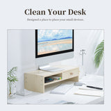 Monitor Increase Rack Adjustable Desktop Storage Computer Base Wooden Bracket Rack