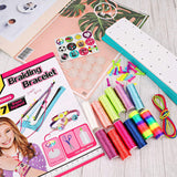Girls Gift Bracelet Making Craft Toys Children DIY Jewelry Making Toolbox Carrying Strap Knit Device Suit