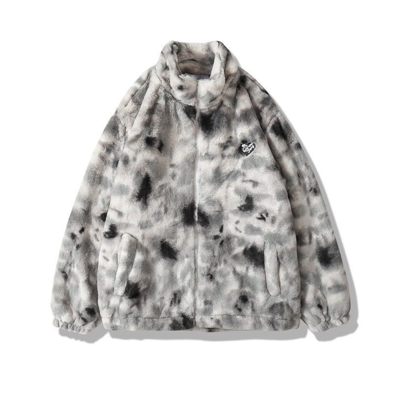 Куртаи Plush мардон Retro Рождество фуҷур Casual Куртка пахта