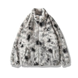 Куртаи Plush мардон Retro Рождество фуҷур Casual Куртка пахта