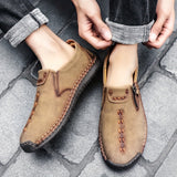 Cross Edge Side Zipper Handmade To The Shoe Sole Fashion