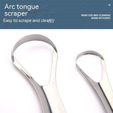 Stainless Steel Non-oral Care Tool Tongue Double-sided U-shaped Tongue Scraper