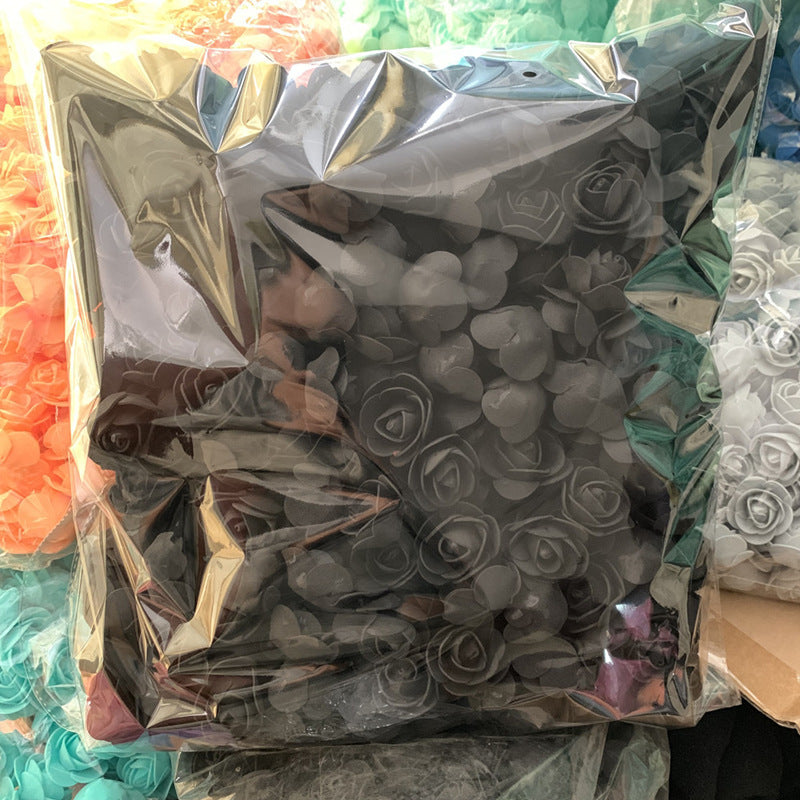Lot 500Pcs Diameter 3cm Foam Rose Artificial Flowers Gifts Box Diy Wedding Christmas Home Decor art materials