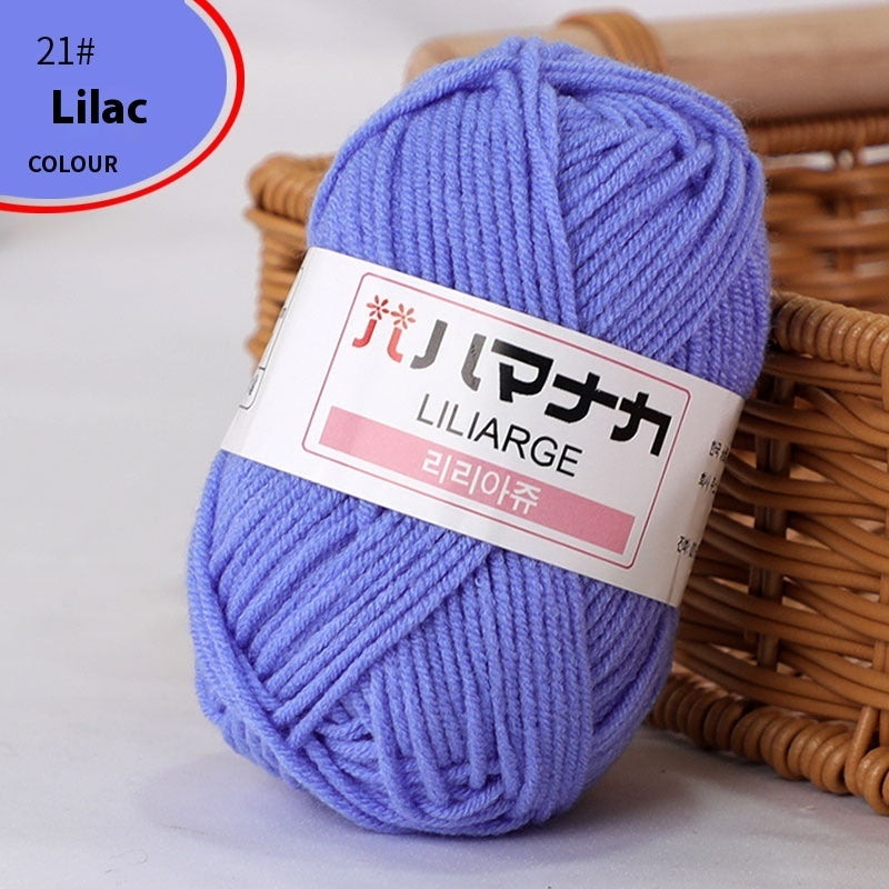4-Strand Milk Cotton Thread Doll Crochet Knitting Wire Balls
