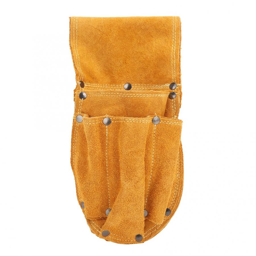Durable Yellow Cowhide Hardware Tool Storage Toolkit