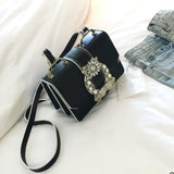 Pearl hardware flip bag shoulder bag
