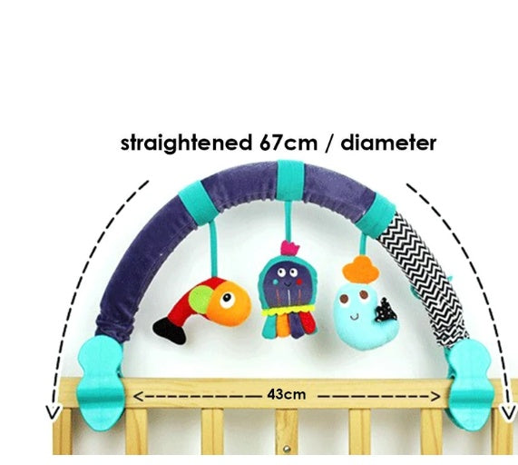 Baby stroller pendant music bed clamp