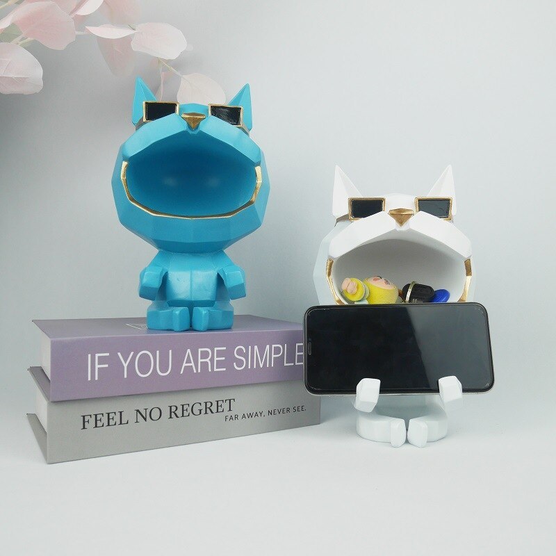 Cat Sculpture Resin Statues for Decoration Figurine Storage