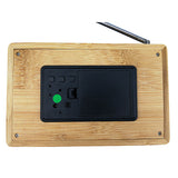 Bamboo LED Clock FM Radio Electronics
