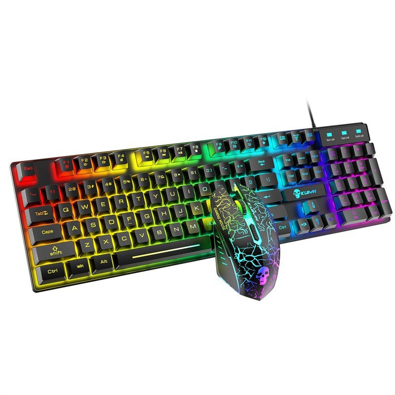 Комплект светящейся клавиатуры и мыши Kuiying T6RGB