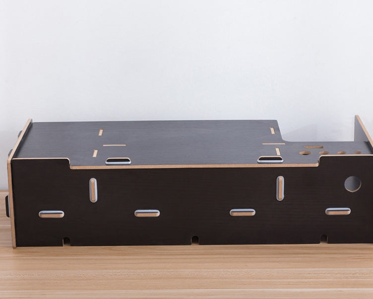 LCD monitor increased rack with drawer computer base bracket wooden storage desktop computer rack
