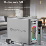 High-power Outdoor Karaoke Bluetooth Audio Mobile Karaoke With Microphone Sound Card