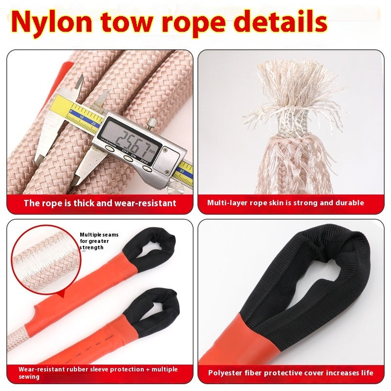 Automotive Trailer Rope Off-road Vehicle Special Bold Elastic Car Pulling Rope