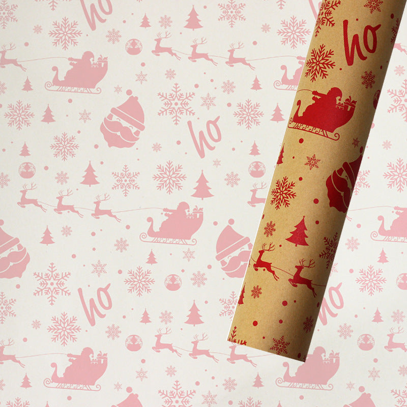 Christmas Gift Wrapping Paper European Style Retro kraft