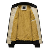 Мужская куртка с флисовой подкладкой, утолщенное приталенное пальто