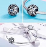 Berloque 925 Sterling Silver Heart Charms Flower Mixed glass Beads Fit Charm Bracelet & Bangle Silver 925 Jewelry Making
