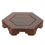 Red Wood Carving Craft Base Ebony