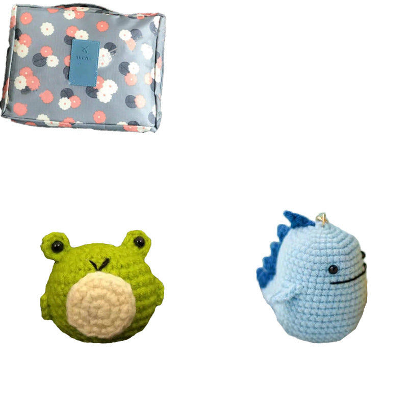 Red Embroidery New Product Handmade Crochet Knitting Doll DIY Beginner Learning Crochet Woolen Material Bag