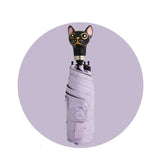 Folding cat umbrella handle sunscreen umbrella