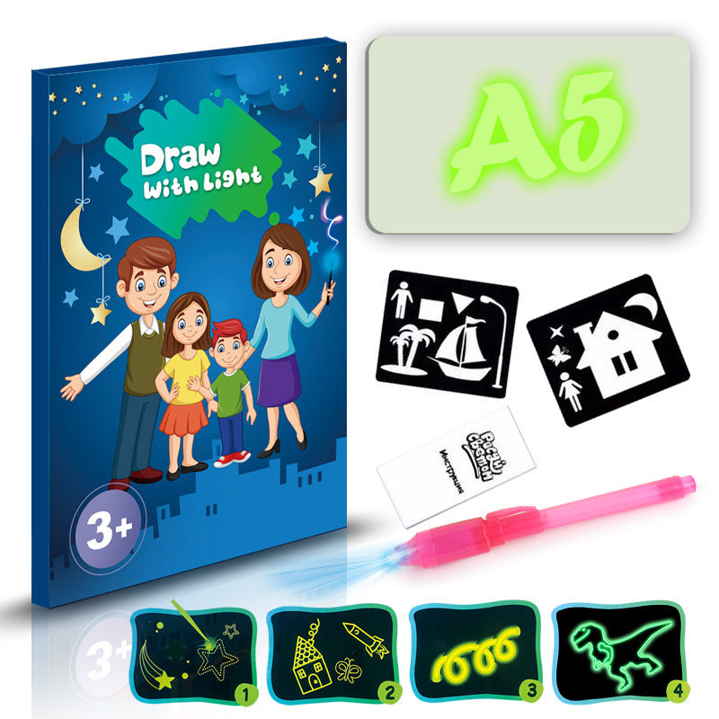 Бозичаҳои таълимӣ Pad Drawing 3D Magic 8 Effects Light Board Sketchpad
