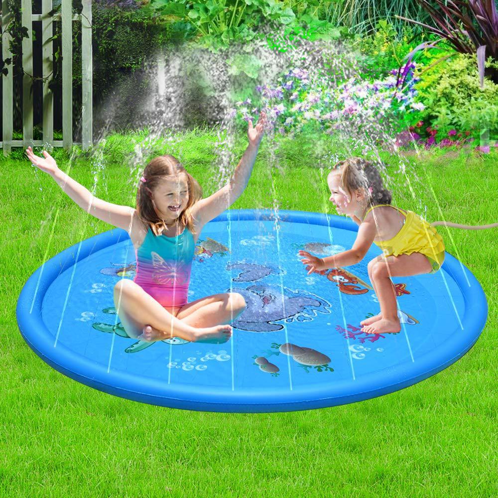 Кӯдакони пойдору обпошӣ ҳавзи Мат Splash пошидани Play Pad Mat