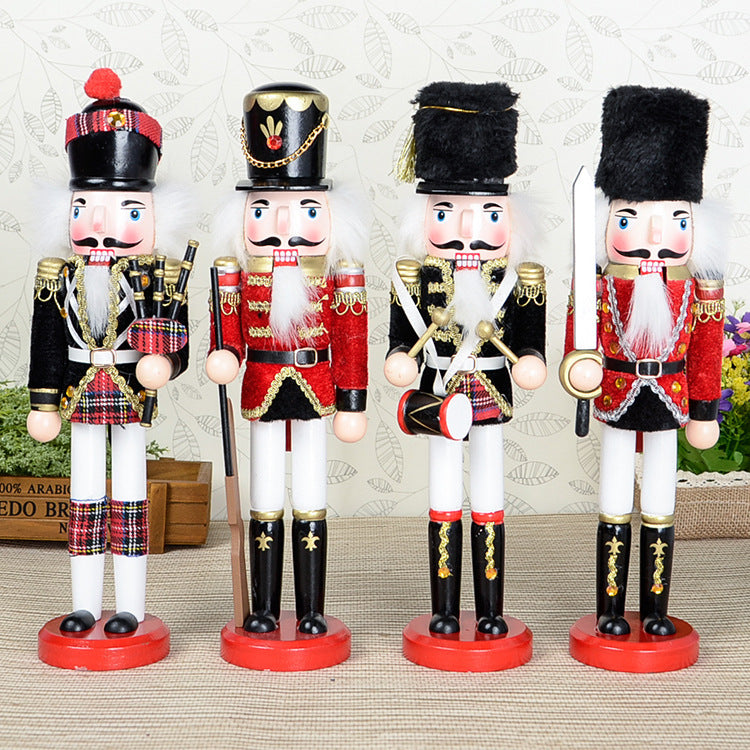 Creative gifts and crafts, handcrafted ornaments, nutcracker set, painted puppets