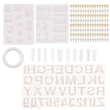 214Pcs Letter Resin Molds and  Jewelry Making Tools
