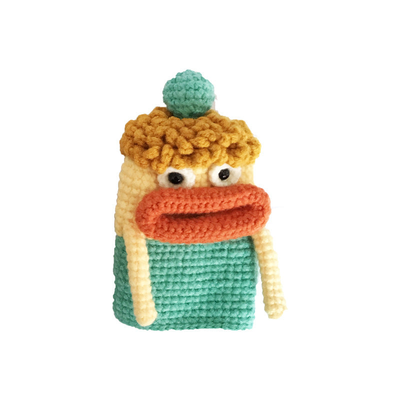 Red Embroidery New Product Handmade Crochet Knitting Doll DIY Beginner Learning Crochet Woolen Material Bag