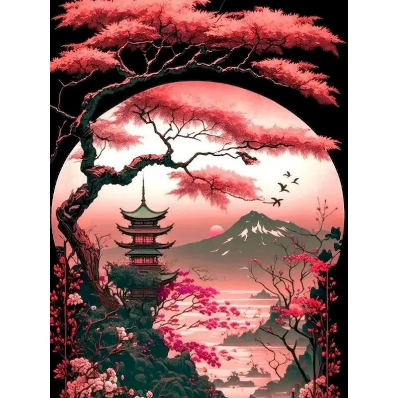 Coloring Drawing DIY Digital Oil Painting Flower Landscape