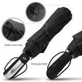 Wind Resistant Folding Automatic Umbrella Rain Women Auto Luxury Big Windproof Umbrellas Rain For Men Black Coating 10K Parasol