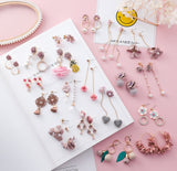 Fashion Korean Japanese Girl Simple Lovely Earrings Flower Fabric Swings Fashion Earrings For Women Jewelry Accessories